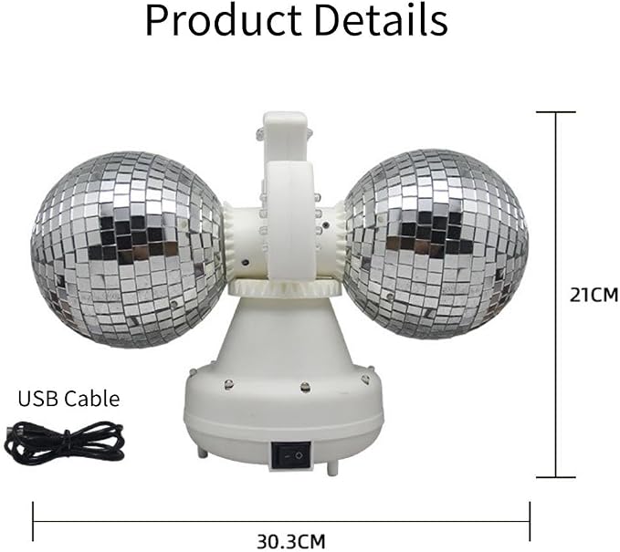 Bola Espejada Reflectiva LED para Discoteca 5 pulgadas miniatura 5