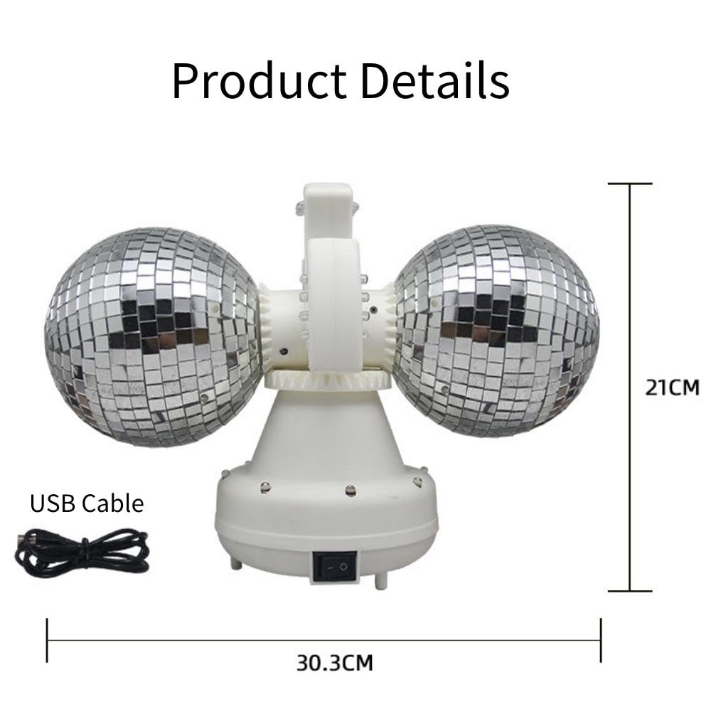 Lustrzana kula dyskotekowa, odblaskowe oświetlenie sceniczne LED do tańca, dyskoteki, DJ, klubu, dekoracja na imprezę, spotkanie rodzinne, lampa na żywo (12,7 cm, A)