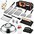 18PCS Griddle Accessories Kit, Flat Top Grill Accessories Set for Blackstone and Camp Chef, Grill Spatula Set with Enlarged Spatulas, Basting Cover, Scraper for Outdoor BBQ