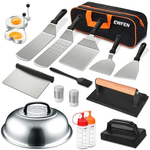 18PCS Griddle Accessories Kit, Flat Top Grill...