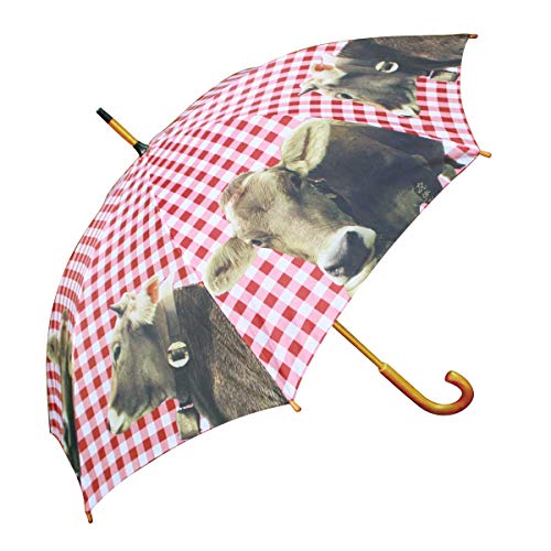Schirm Regenschirm Alpen Kuh 105 cm Regenschirme mit Motiv die Sie trocken und stilvoll zum Ziel bringen Cover