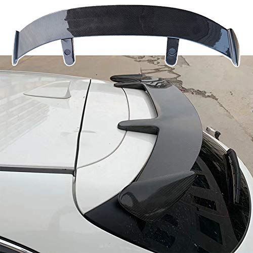 HEWXWX Alerón universal para coche con tapa trasera para SUV, embellecedor exterior de coche, alerones de ABS, 130 cm, sin necesidad de perforar/pegar, color negro