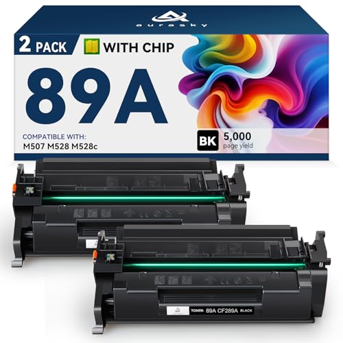 Image of 89A Toner Cartridge Black Compatible Replacement for HP 89A CF289A 89X Black toner cartridge for HP Enterprise M507n M507dn M507dng M507x MFP M528dn M528f M528c M528z M507 M528 Printer Ink (with Chip)