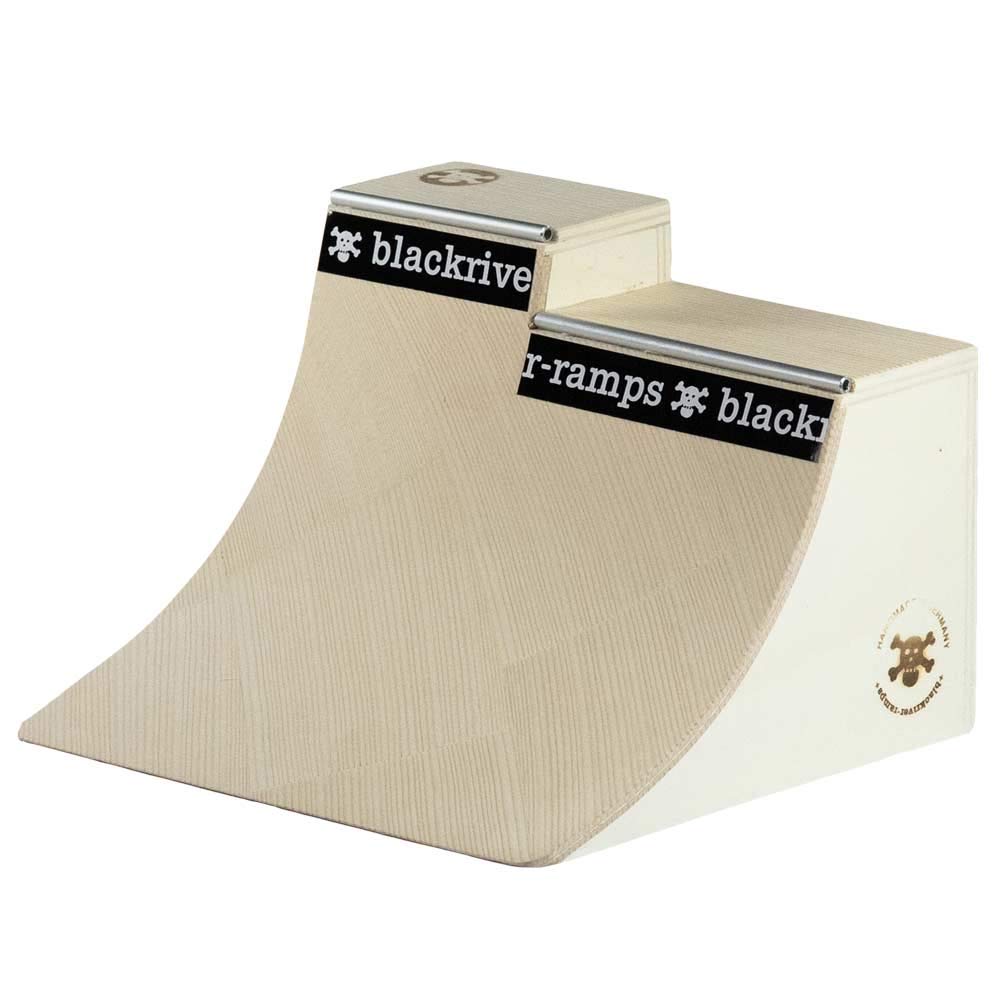Blackriver Fingerboard Ramp Extension Quarter - Wooden Skateboard Ramp for Skateboarding Enthusiasts, Ages 6 and Up