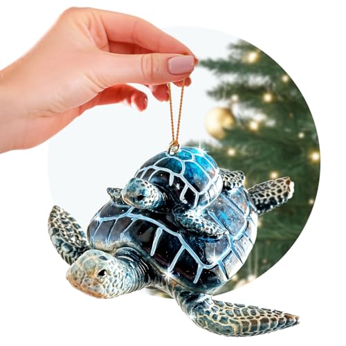 Hand-Painted Beach Christmas Ornament – Coastal Tree Decoration for Ocean