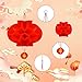 TOYMIS 10 Pieces15.7 x 7.9 inch / 40 x 20cm Red Chinese Lanterns, New Year Lantern with 