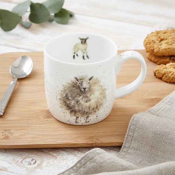 Wrendale Designs - 'Woolly Jumper' Mug, White/Opulent Garden, Standard size - Image 4