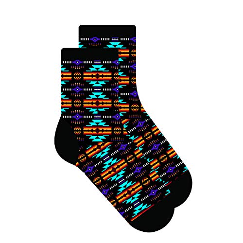 Nu Trendz Signature Collection Southwest Pattern Socks- Black