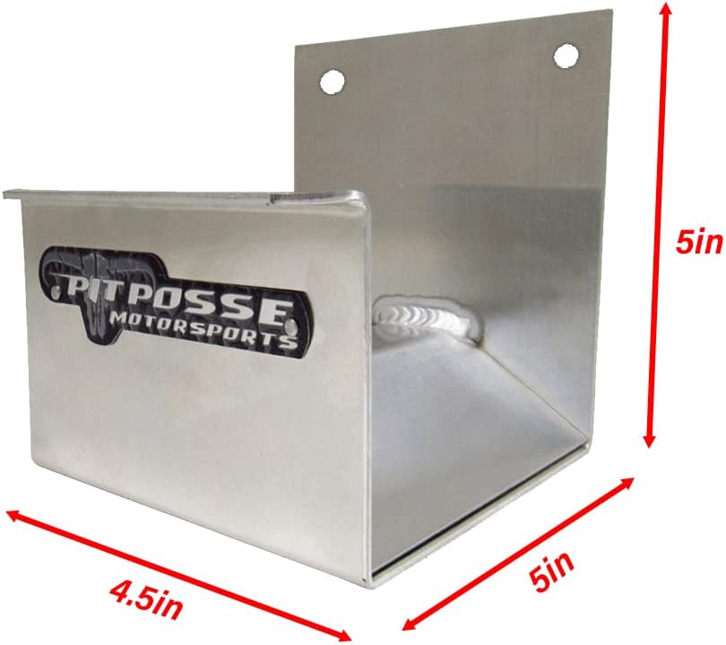 Pit Posse 463 Cord Hose Hanger Organizer for Enclosed Race Trailer Garage Shop - Made in USA - Aluminum Wall Holder Hook Storage Shelf 4.5 x 5 x 5-5 Year Warranty (Silver)