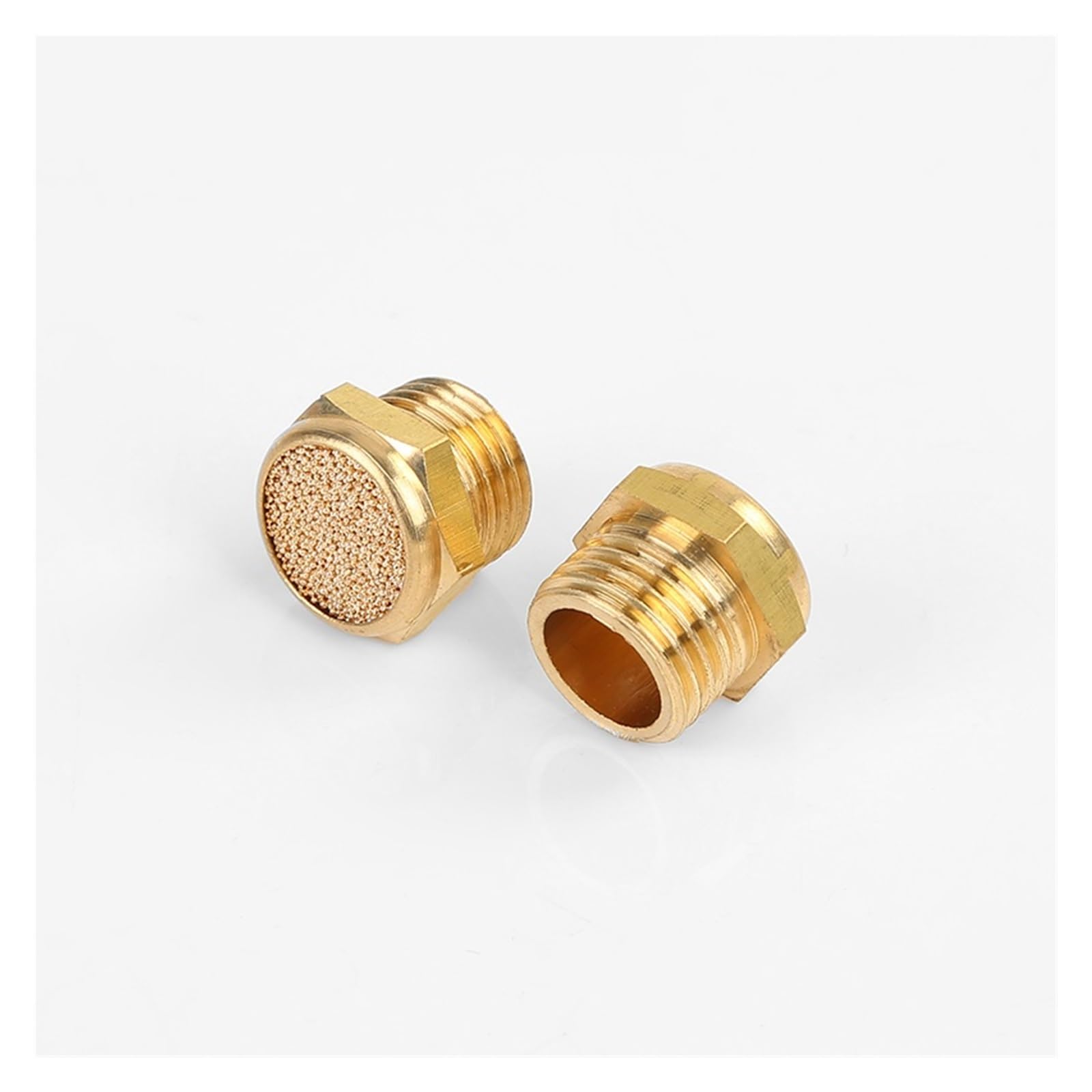 DAVBIR 10 pz Silenziatore Di Scarico Pneumatico In Ottone BSLM M5 1/8 "1/4" 3/8 "1/2" Silenziatori Raccordo Filtro Rumore Riduttore Connettore Rame perfection (Color : BSLM04)