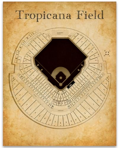 St. Petersburg Baseball Stadium Seating Chart Print