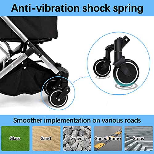 Dog Stroller for Small/Medium Dogs Cats Folding 3-in-1 4Wheels Travel with Removable Carrier Foldable Pet Stroller⦠- Image 7