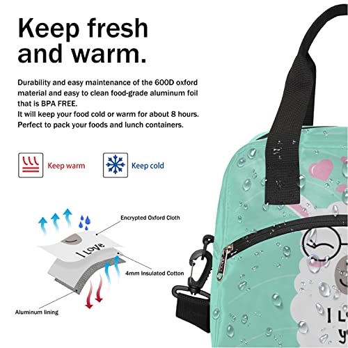 Cfpolar Insulated Lunch Bag Cute Animal Llama Alpaca Lunch Box Reusable Leakproof Meal Prep Lunch Bag Cooler Tote Bag With Removable Adjustable Shoulder Strap For Women Men Travel Picnic Work School #TOP6