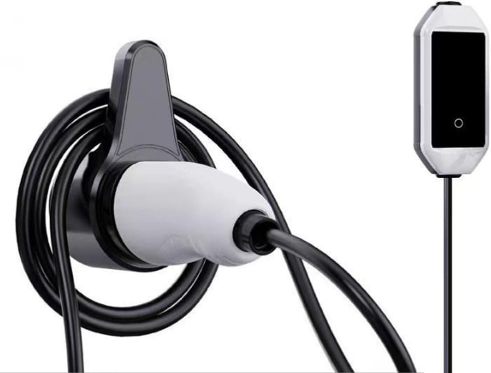 EV Charger Holder Wall Mount Electric Vehicle Charger Nozzle Holster Dock with Wire Hook Organizer for EVSE SAE J1772 Charger Electric Car Charger Home EV Charger Level 2 EV Charging Station