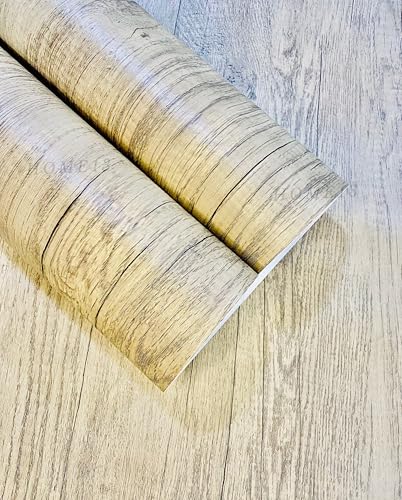 Image of HOME13 Wood Grain Wallpaper Wood Self Adhesive Wallpaper Wood Grain Textured Waterproof Furniture Sticker Decor Bedroom Bathroom Walls (Muddy Wooden, 1 Feet x 4 Feet)