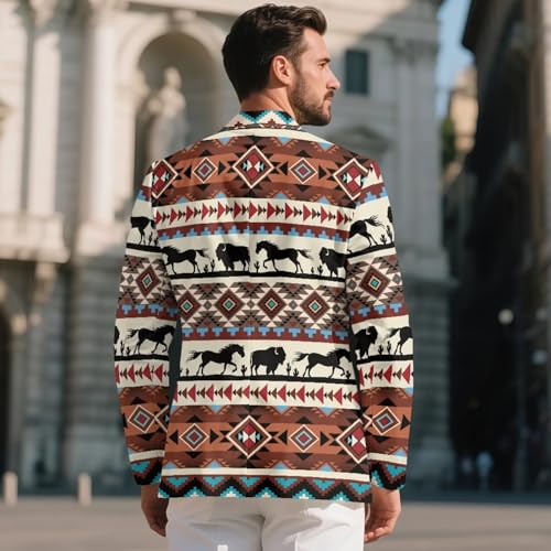 INSTANTARTS Men's Casual Blazer One Button Men's Casual Blazer Jackets Lightweight Daily Blazers Lined Collar2