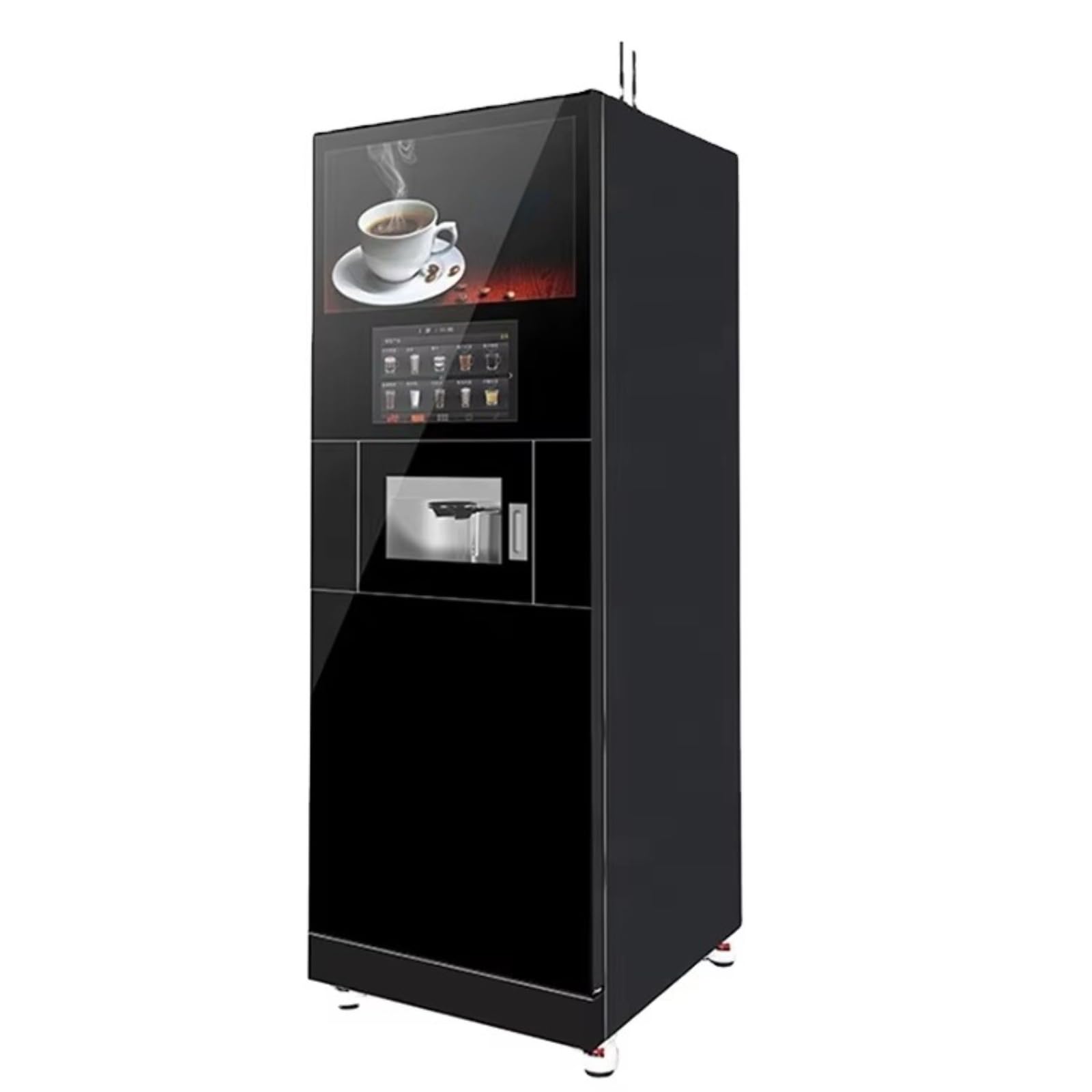 Commercial Coffee Vending Machine - Superautomatic Espresso Machine with Grinder Professional Vending Equipment for Business Office Self-Service Coffee