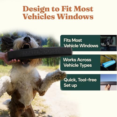 Whiffie Cushion™ - Patented Dog Car Window Chin Rest - Premium XL EXTRALIGHT® Foam, Universal Fit, Waterproof & Easy-Clean - Handcrafted in Canada - 15.5", Stealth Black - Image 4