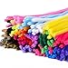 Produktbild ewtshop® 200 Stück Pfeifenreiniger DIY Pfeifenreiniger Set, farbig sortiert, Biegeplüsch für Kinder zum Basteln und Dekorieren,Chenilledraht, 18 Farben + Gold und Silber
