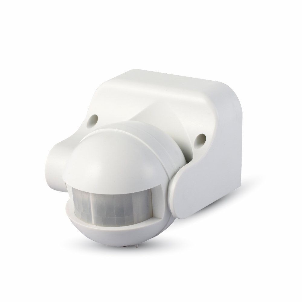 V-​TAC SKU.5077 Détecteur de présence Orientable IP44 Noir VT-​8003, Plastique,​et Autre materiaux, 300 W, Blanc, Hauteur x Largeur x Profondeur : 86 mm x 60 mm x 98 mm