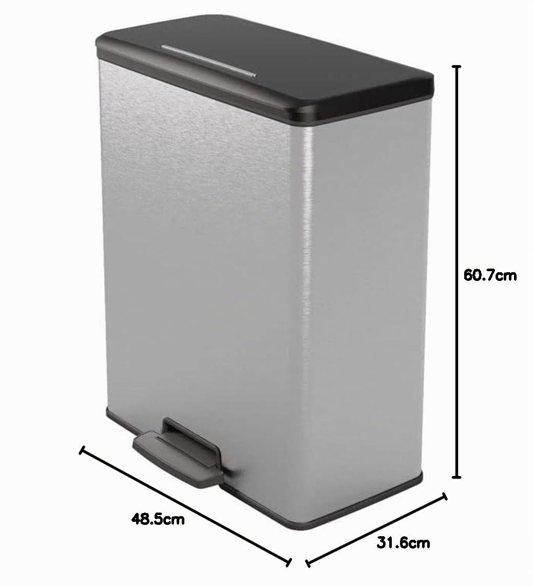 Curver Cubo IML metalizado, cierre pedal, 2 x 26 L(version antigua)