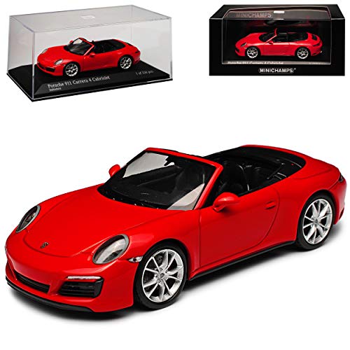 Generisch Porsch. 911 991 II Carrera 4 Cabrio Rot Modell ab 2012 Version Ab Facelift 2015 1/43 Modell Auto