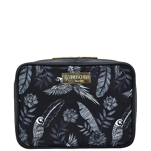 Anuschka Travel Jewellery Organizer - Wanderlust Collection - Nylon Fabric with Genuine Leather Trim and Artwork Print
