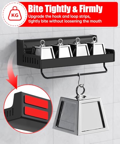 Image of PHIXBEAR Hook and Loop Strips with Super Adhesive Heavy Duty, Heat Resistant Waterproof, Outdoor or Indoor Use, 16 Sets Black 0.98x3.94 Inch