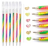 UYVPAER 6 Lápices De Gel Con Purpurina Arcoíris, 1,2 Mm, Colores Pastel Con Purpurina, Bolígrafos De Gel Para Niños, Para Álbumes De Recortes, Dibujar, Garabatear, Escribir Diarios, Diseñar Tarjetas D