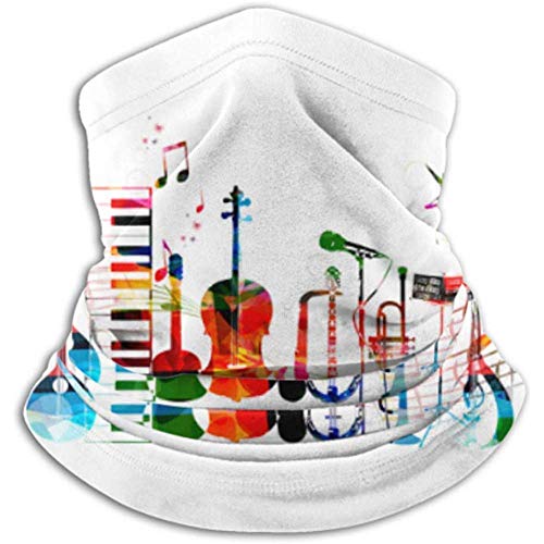 Preisvergleich Produktbild Mikrofaser-Halswärmer-Halsmanschette... Ohrwärmer-Stirnband-Gesichtsabdeckung. Farbige Musikinstrumente Kolibris