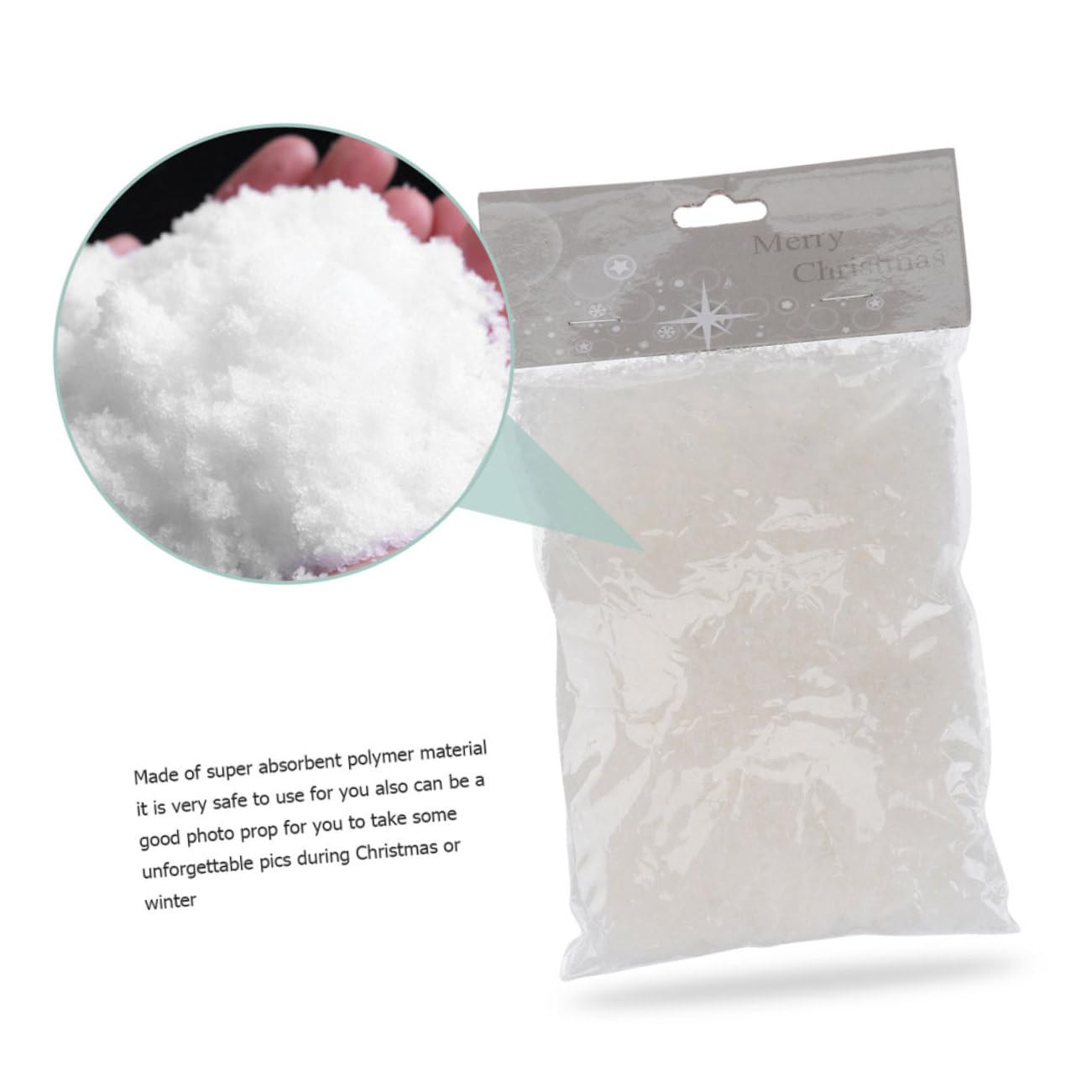 DIYEAH 4bags Christmas Fake Snow Decor of Realistic Simulation Snowflakes for Holiday Photography Crafts Decorations Non-Melting Adornment for Festive Atmosphere