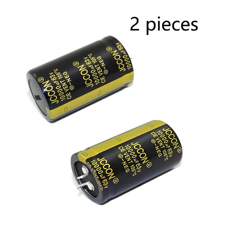 2pieces 63V 10000UF Quick Plug Electrolytic Capacitor, 30X50mm Aluminum Electrolytic Capacitor for Welder, LED Driver Power Supply, Charging Pile and so on.