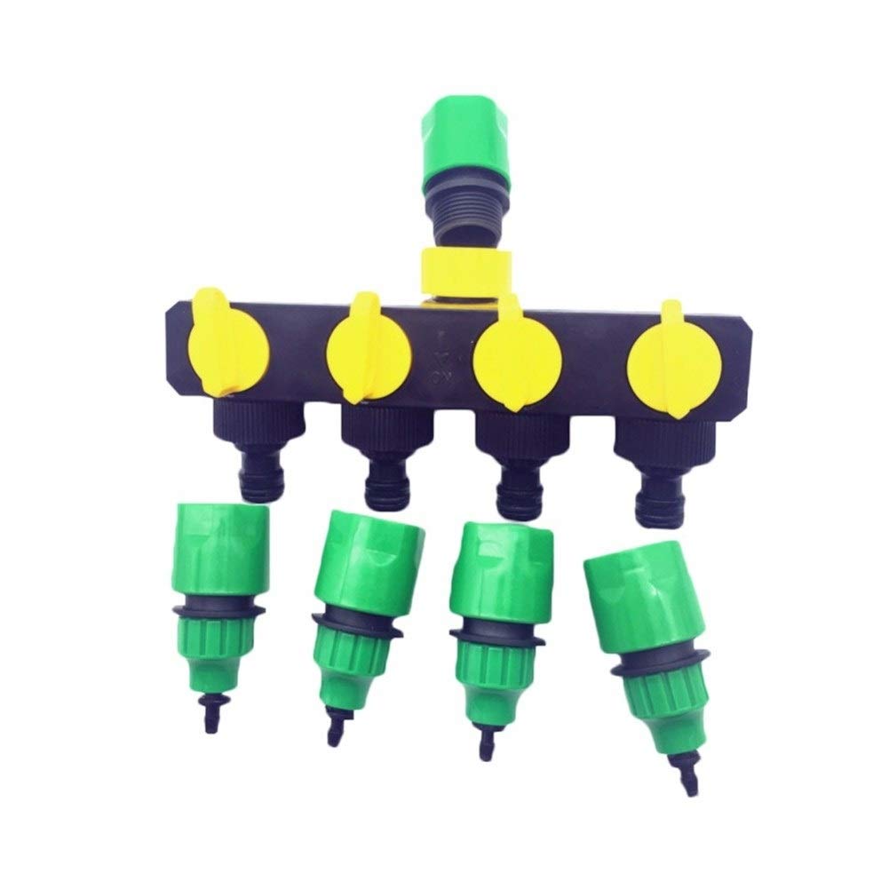 1 Set (6 Pcs) 4 Way Shunt Water Pipe Connector Water Diverter Drip Garden Irrigation 4/7 Or 8/11 Hose Connector Fitting (Diameter : 1 set)