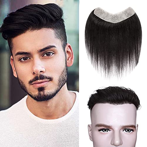 Toupet homme 100% cheveux humains pour un devant délié naturel invisible