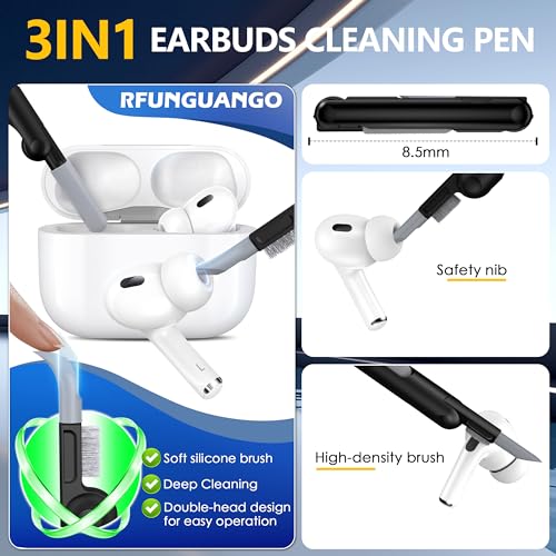 Image of RFUNGUANGO for AirPods Pro 2 Case with Lock Magnetic Lid MagSafe, Black