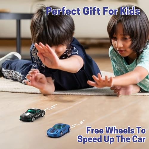 Image of Chanak Die-Cast Metal Racing Car Set of 2, Free Wheel Alloy Street Racer Toy Cars, Pull Back Style Mini Vehicle Playset for Kids 3+, Multicolour Metal Cars Birthday Gift for Boys & Girls, BIS Approved
