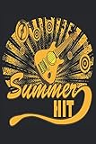  Summer Hit: Guitarra acústica estilo vintage instrumentos de guitarra acústica músico regalos cuaderno forrado de 120 páginas