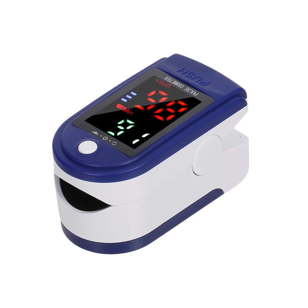 Docooler fingertip pulse oximeter blood oxygen saturation & heart rate detection 10s quick measure & auto-off alarm function portable spo2 & min monitor for home travel