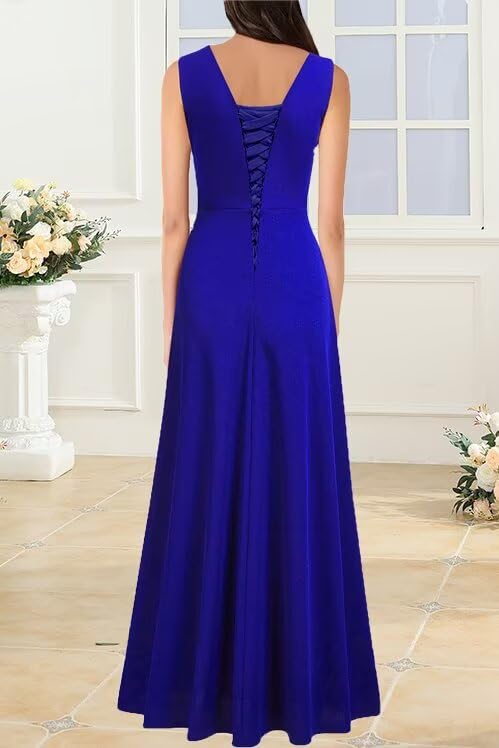 Raseal Chiffon Mother of The Bride Dresses for Wedding Sleeveless Applique Formal Dress RS1872