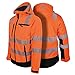 Produktbild PRO FIT Winter Warnschutz Softshelljacke  Atmungsaktive Jacke aus Softshell, Wind- & Wasserabweisend, Thermofixierte Reflexstreifen - 1 Stk, Neonorange/Schwarz, Gr. S