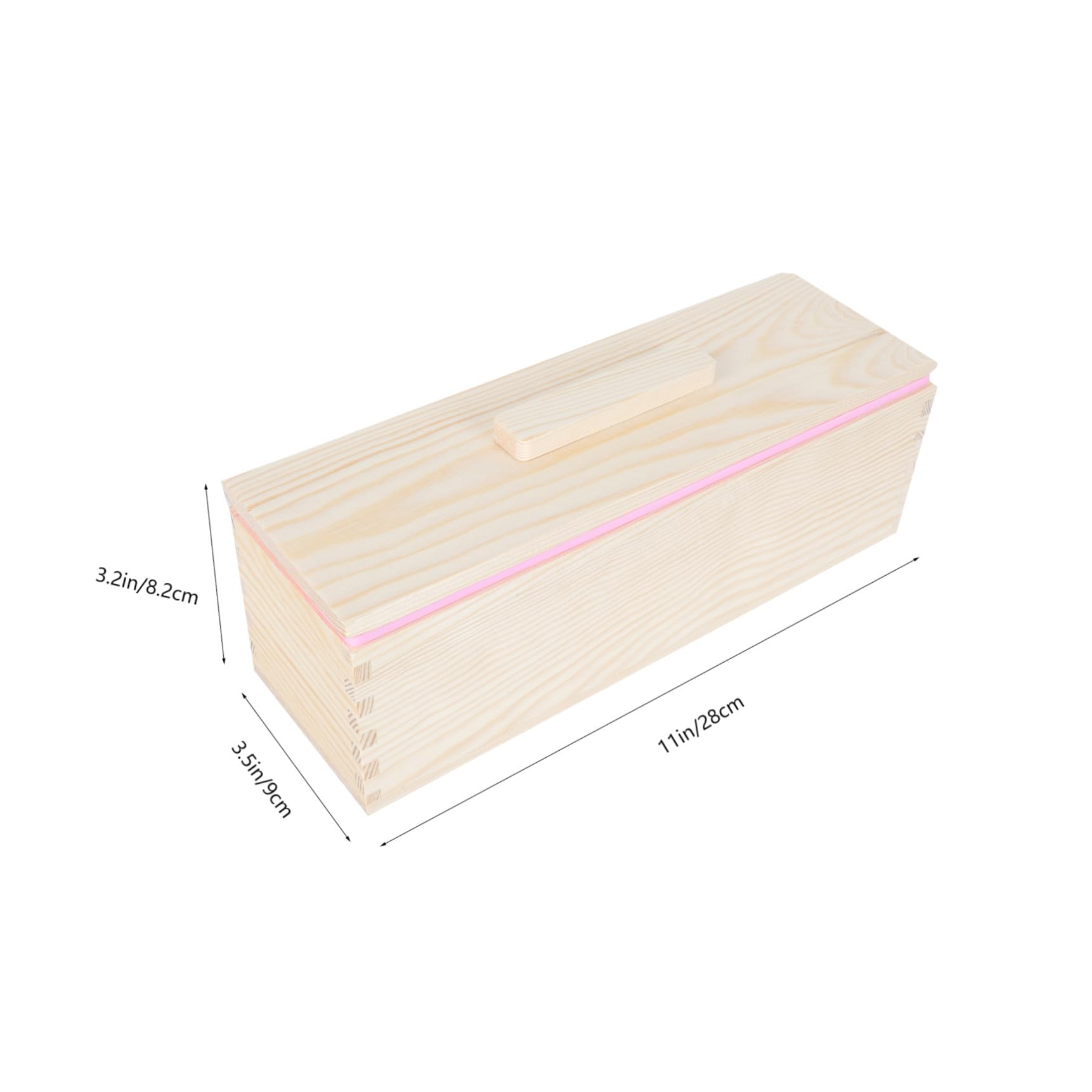 ULTECHNOVO Molde para Pan Casero Rectangular de Madera y Silicona Molde para Hornear Tostadas Antiadherente con Tapa Set 2 Piezas Rosa y Morado Utensilios Cocina para Repostería y