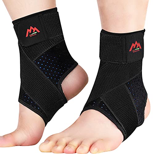 Sinvic Ankle Brace, 2PCS Ankle Braces for Men & Women, Adjustable Compression Ankle Wrap Support for Ankle Protection, Breathable & Comfortable, Ankle Support Brace for Sprains