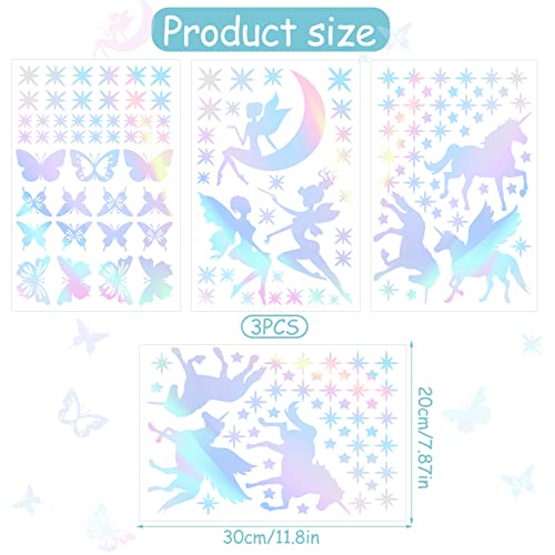 Tarklanda Glow in The Dark Stars Stickers Unicorn Fairy Butterfly Wall Decals Stickers DIY Fluorescent Adhesives Wall Stickers for Nursery Girls Kids Bedroom Living Room Home Decoration - Image 3