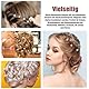 Esshogo 24 Stück Braut-Haarnadeln, Haarspirale, Haarspiralen Silber, Diamant Perle Blume Juwelen Zubehör Spiral Hochzeit Haarspange für Frauen, Mädchen, Hochzeit, Brautparty, 2 Stile