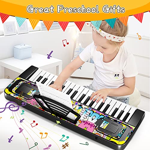 Jovow Keyboard Piano For Kids, 37 Keys Portable Electronic Piano With Music Book Bracket & Microphone, Multifunction Educational Musical Toys For Beginners 3-8 Girls And Boys #TOP6