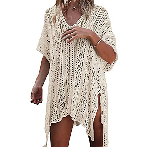 Copricostume da Bagno Donna in Maglia Uncinetto...