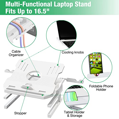 Zimilar-Laptop-Stand-Ergonomic-Height-Adjustable-Laptop-Stand-for-Desk-Multi-Angle-Portable-Laptop-Riser-with-360-Rotating-Base-Foldable-Computer-Stand-Riser-Fits-Most-Laptops-up-to-156-White