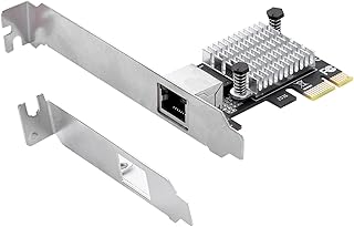 Adaptador de rede OKN 2.5GBase-T PCIe 2500/1000/100Mbps PCI Express Gigabit Ethernet Card RJ45 LAN Controller Support Windows Server/Windows/Linux, suportes padrão e de baixo perfil incluídos
