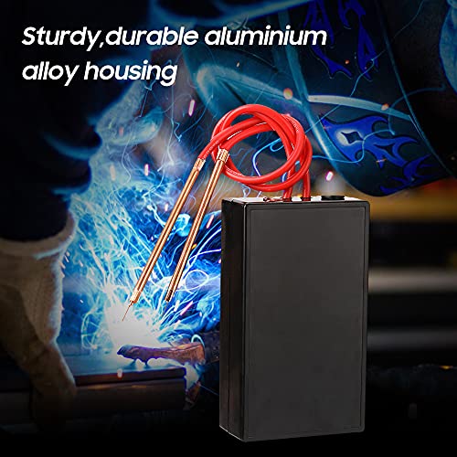 MEIZHAUNG Mini máquina de solda por pontos portátil DIY ponto soldador 6 engrenagens ajustáveis 2 mo