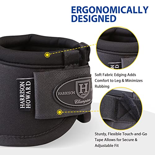 Image of Harrison Howard Horse Bell Boots Overreach Bell Boots No-Turn Bell Boots for Horse-Durable Protective Hoof Boot